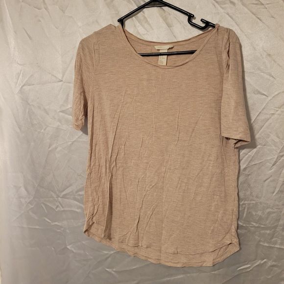 H&M Basics Women's Heather Tan Shirt Size Medium - Picture 1 of 3